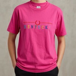 Kentucky Shirt Adult M Rainbow T-shirt Tee Spellout Travel Single Stitch USA Vtg